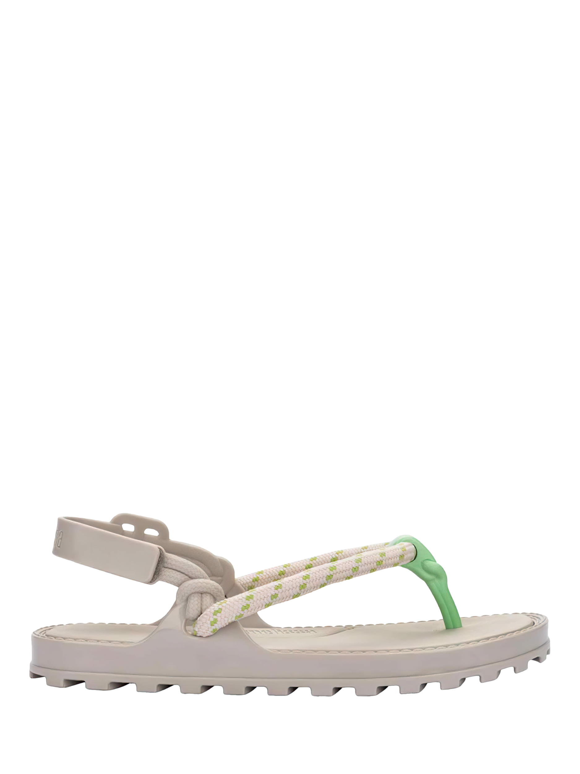 Product image 1 of 4, which shows Melissa Bond Strappy Sandals, Beige/Green, 3
