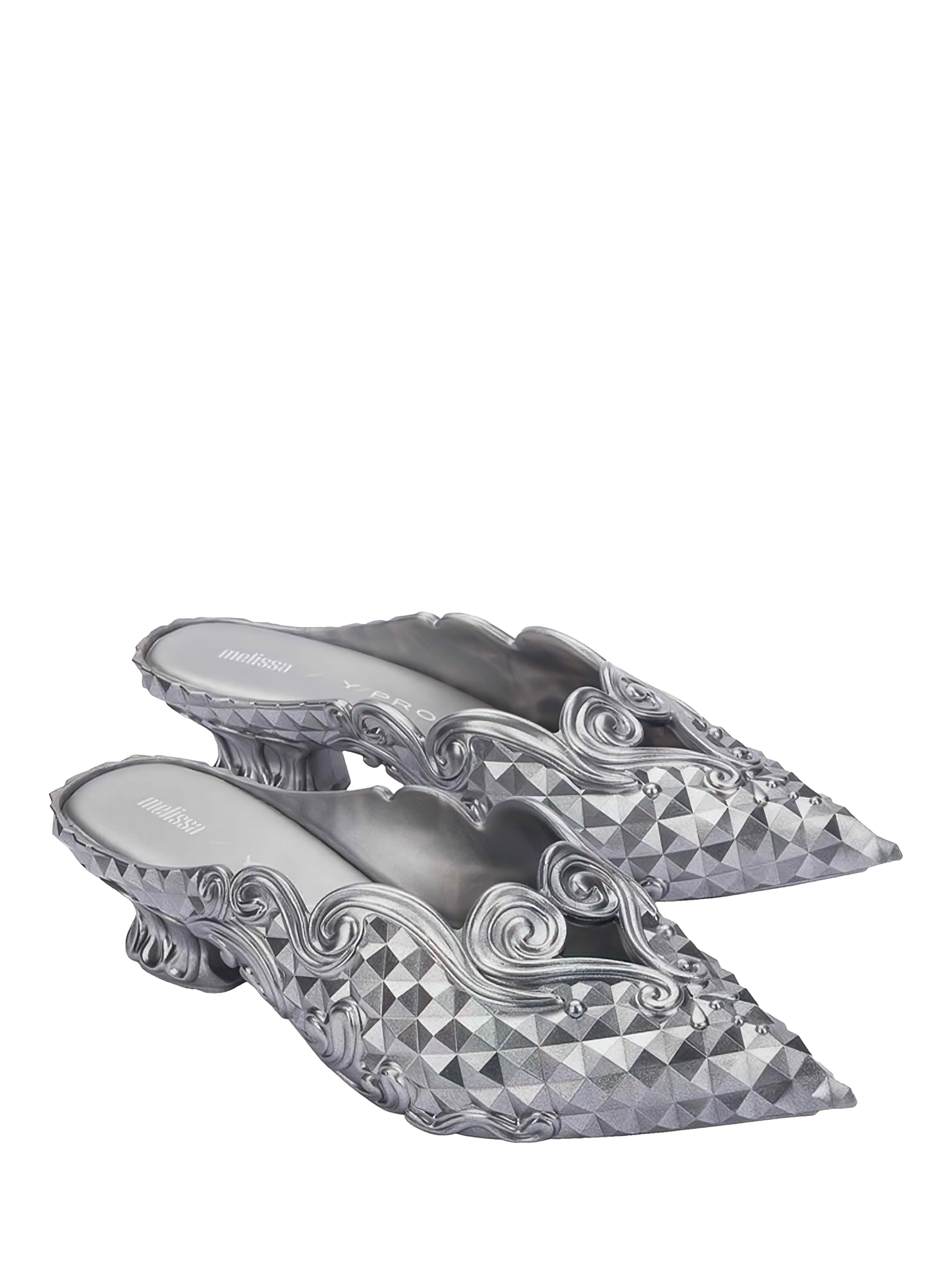 Melissa x Y.Project Jelly Court Shoes, Metallic Silver