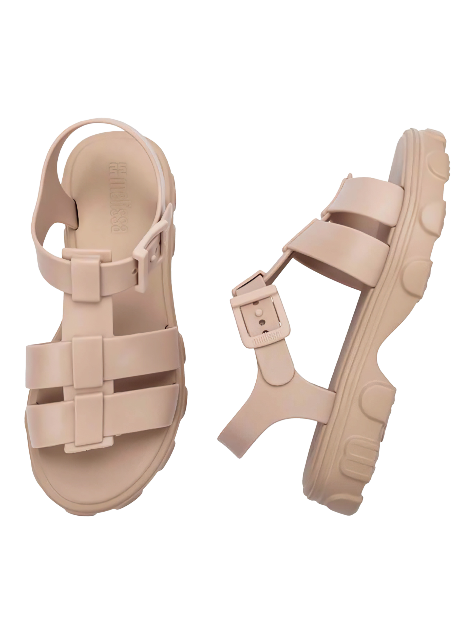 Product image 3 of 4, which shows Melissa Ella Strappy Sandals, Beige, 3
