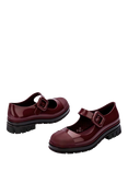 Melissa June Block Heel Mary Jane Jelly Shoes, Burgundy