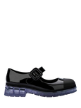 Melissa June Block Heel Mary Jane Jelly Shoes, Clear/Black