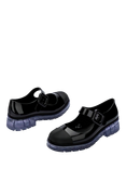 Melissa June Block Heel Mary Jane Jelly Shoes, Clear/Black