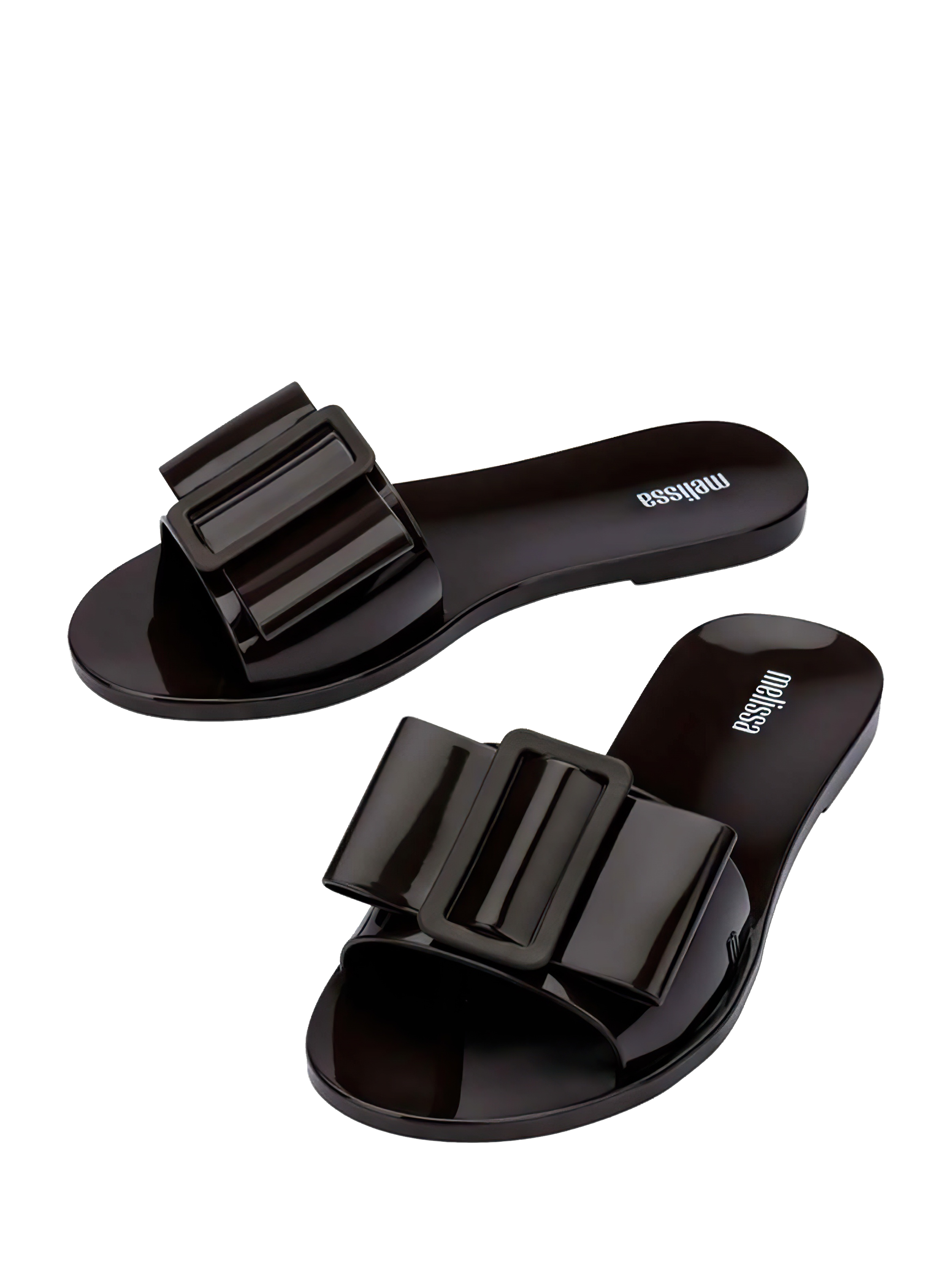 Product image 2 of 4, which shows Melissa Babe Ad Jelly Slider Sandals, Brown, 3