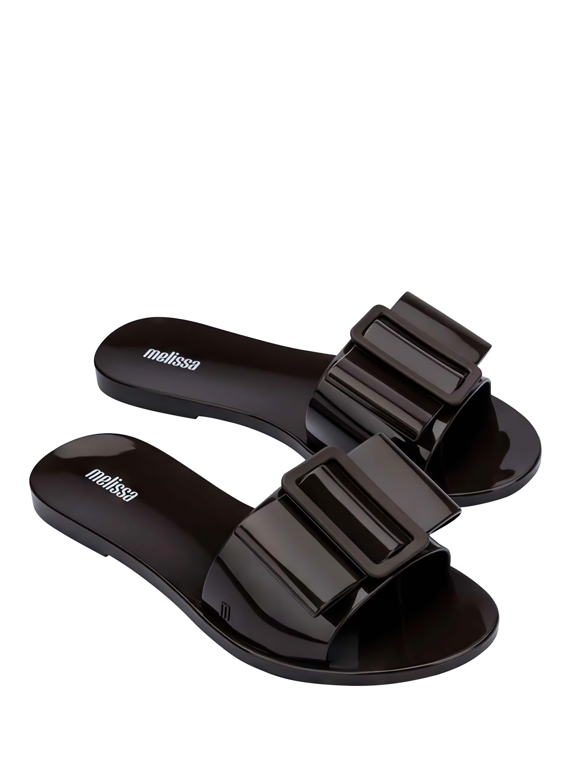 Product image 4 of 4, which shows Melissa Babe Ad Jelly Slider Sandals, Brown, 3