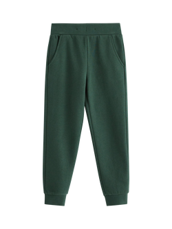 Lindex Kids' Cotton Blend Jogging Bottoms, Dark Dusty Green - view 2, Dark Dusty Green