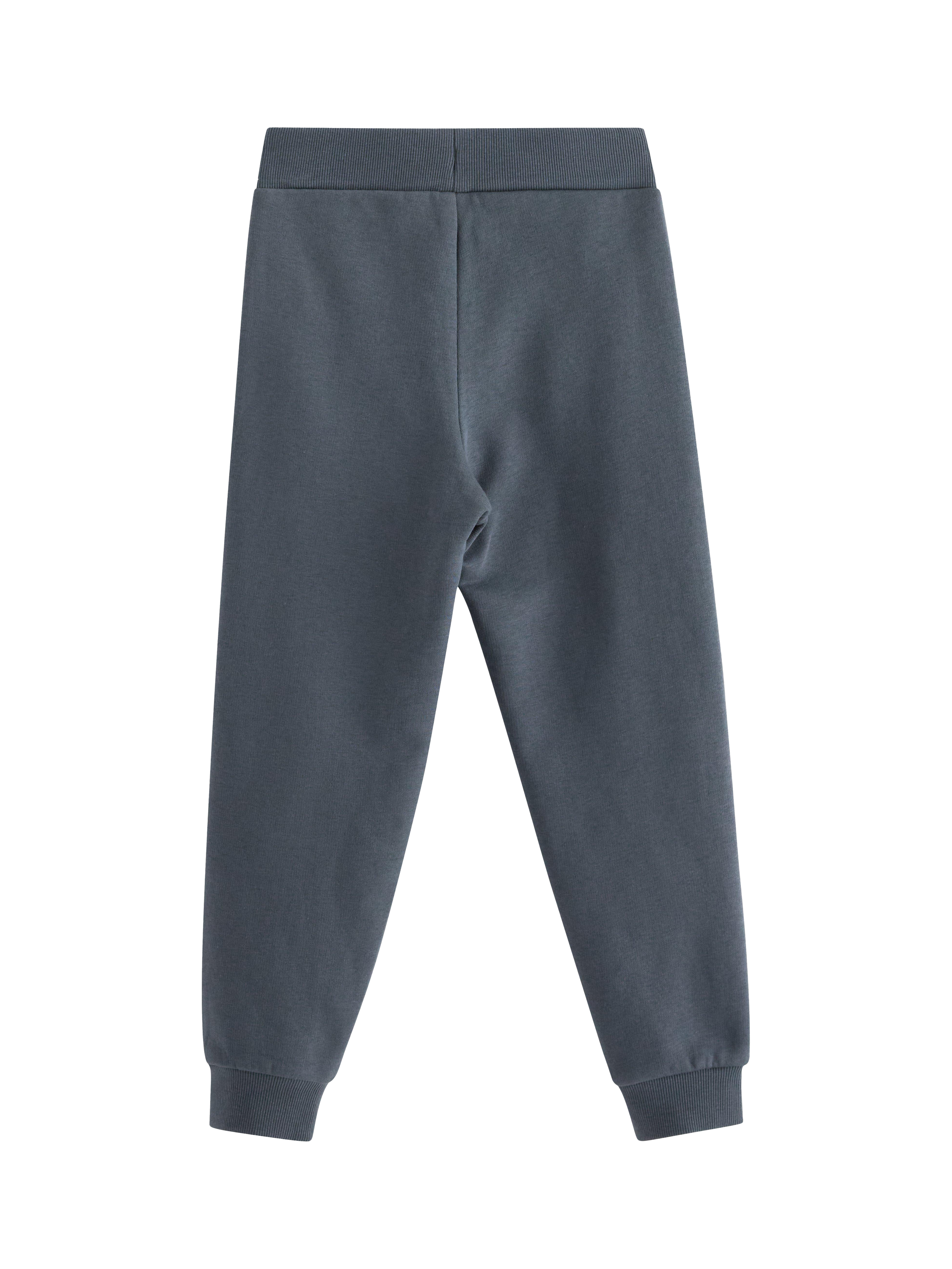 Product image 2 of 2, which shows Lindex Kids' Cotton Blend Elasticated Jogging Bottoms, Dark Grey, 9-10 years