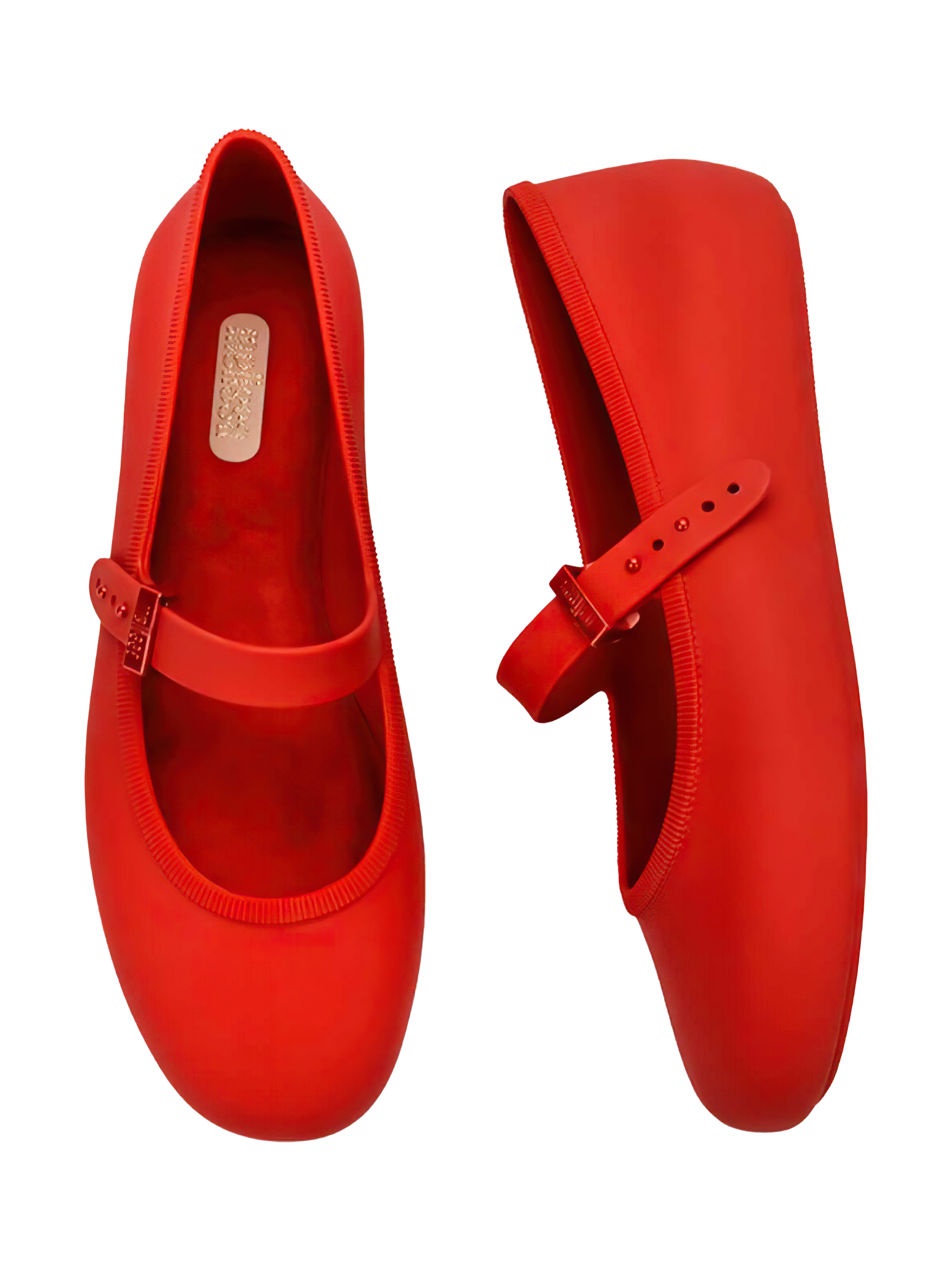Product image 3 of 4, which shows Melissa Soft Ballerina Pumps, Red, 3