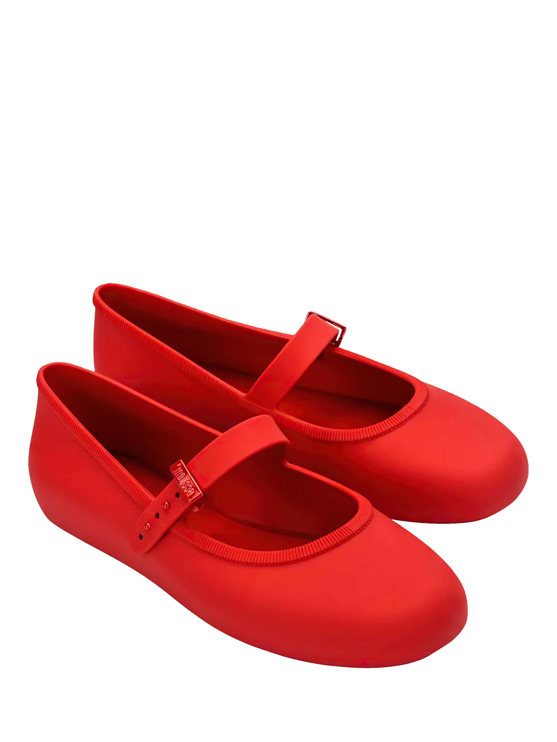 Product image 4 of 4, which shows Melissa Soft Ballerina Pumps, Red, 3