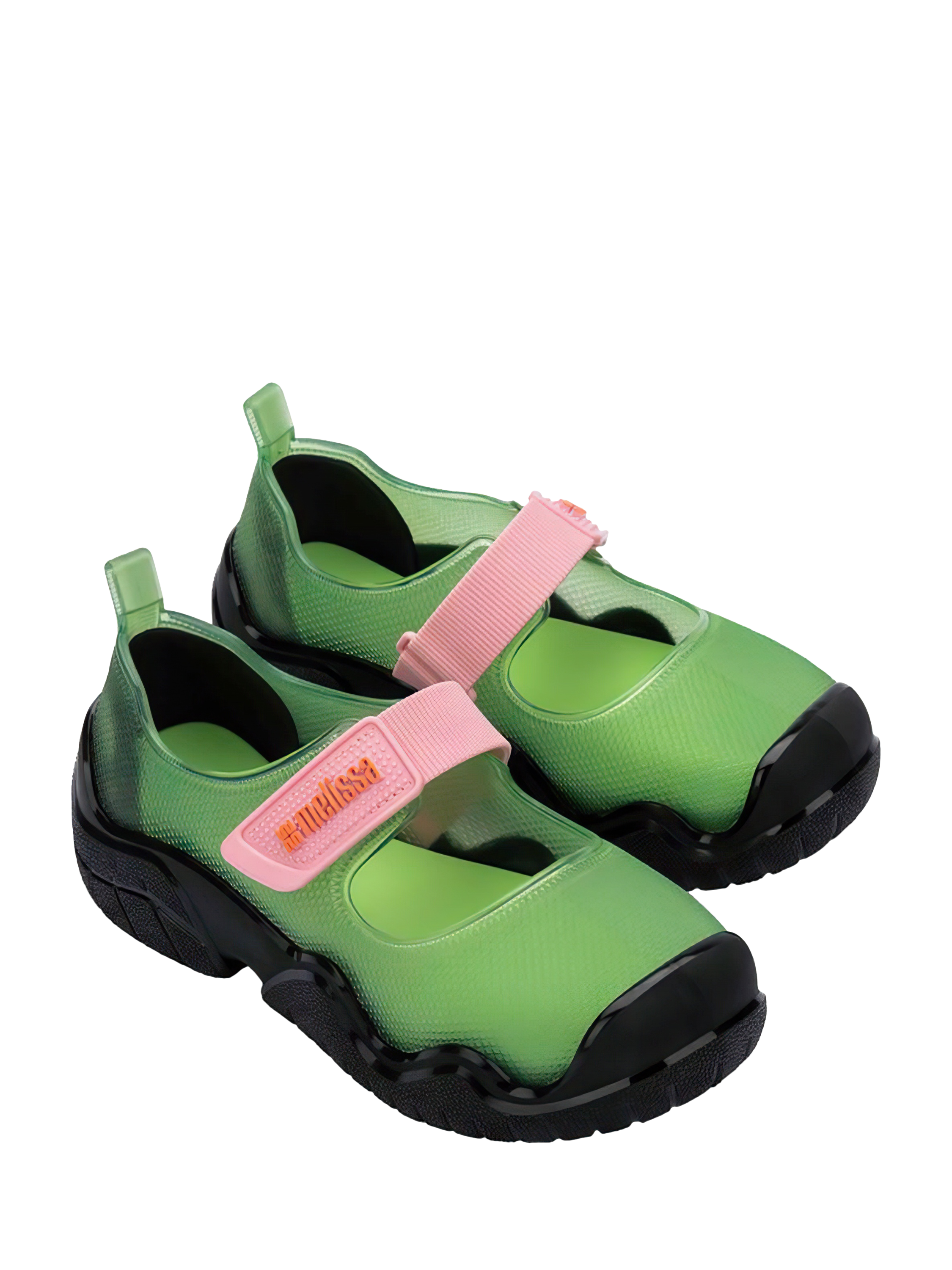 Product image 4 of 4, which shows Melissa Sprint Ballerina Hybrid Trainers, Black/Green, 3