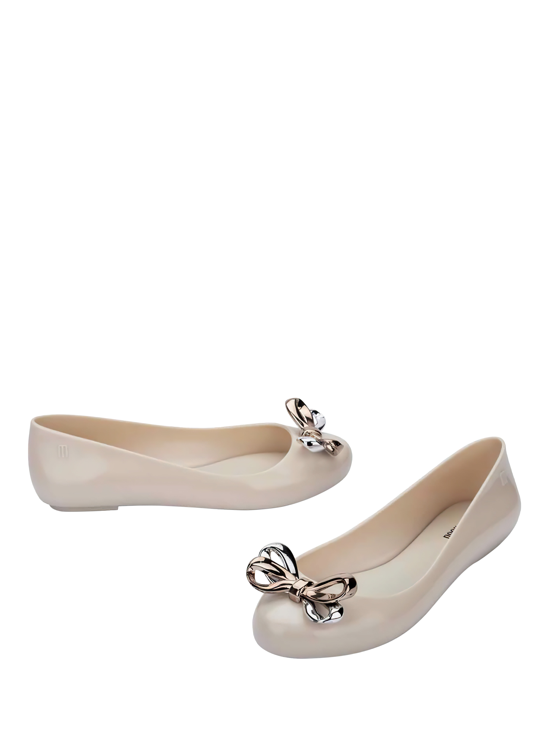 Product image 2 of 4, which shows Melissa Sweet Love Glam Jelly Ballet Flats, Beige, 3