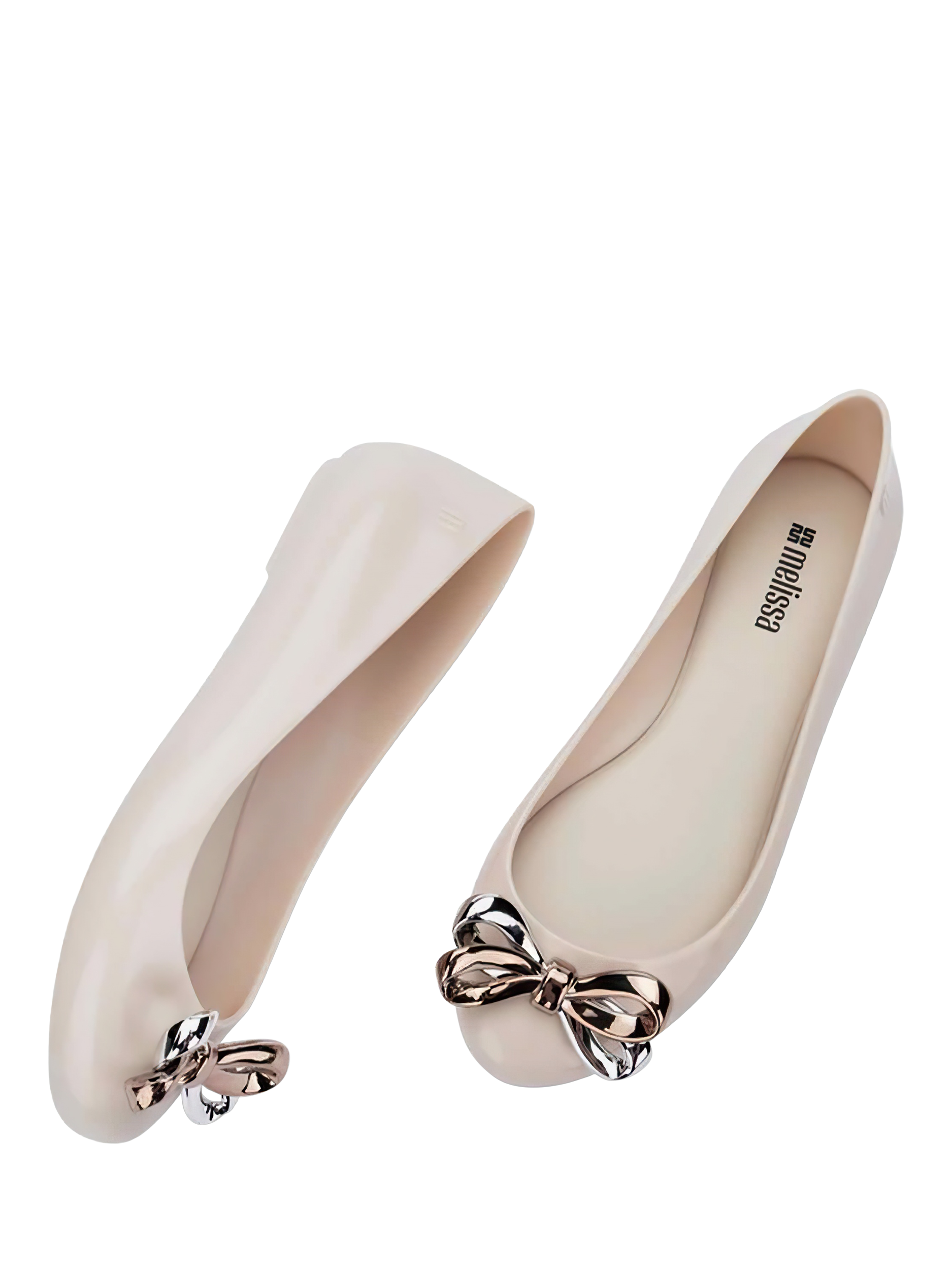 Product image 3 of 4, which shows Melissa Sweet Love Glam Jelly Ballet Flats, Beige, 3