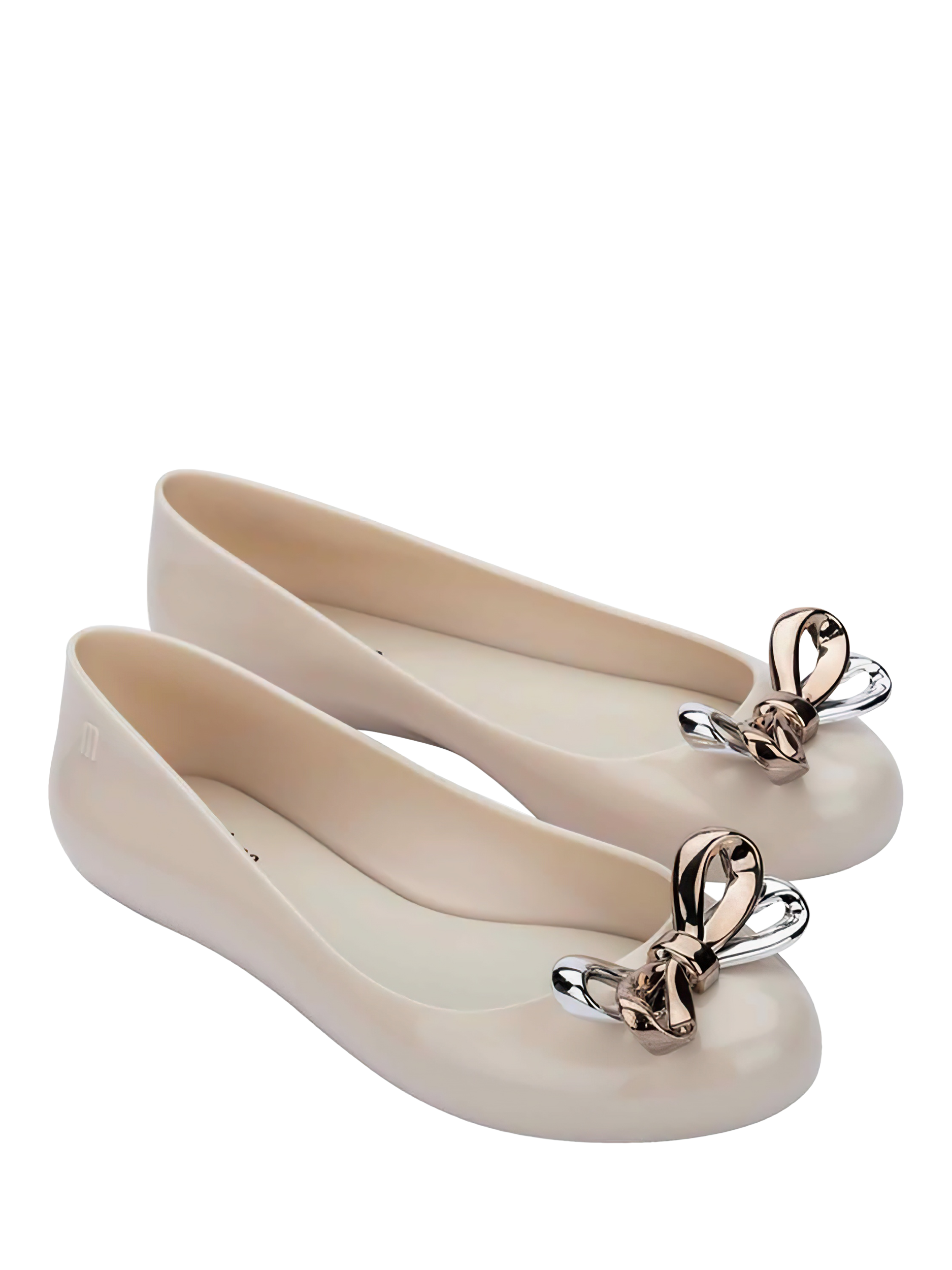 Product image 4 of 4, which shows Melissa Sweet Love Glam Jelly Ballet Flats, Beige, 3
