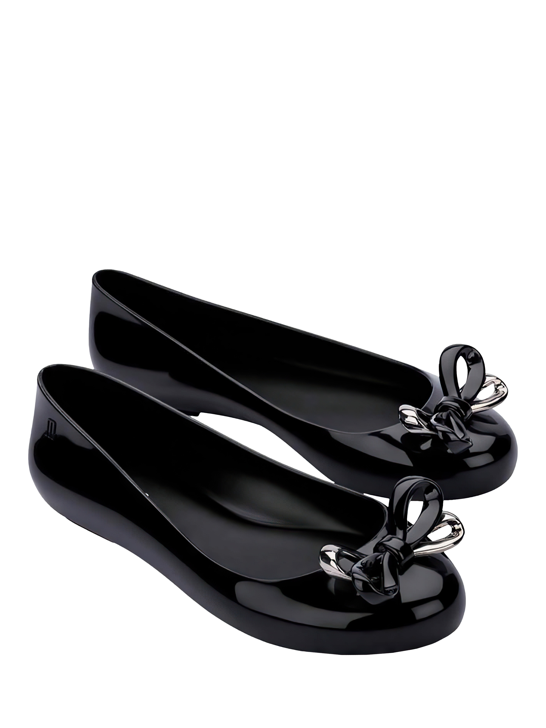 Product image 4 of 4, which shows Melissa Sweet Love Glam Jelly Ballet Flats, Black, 3