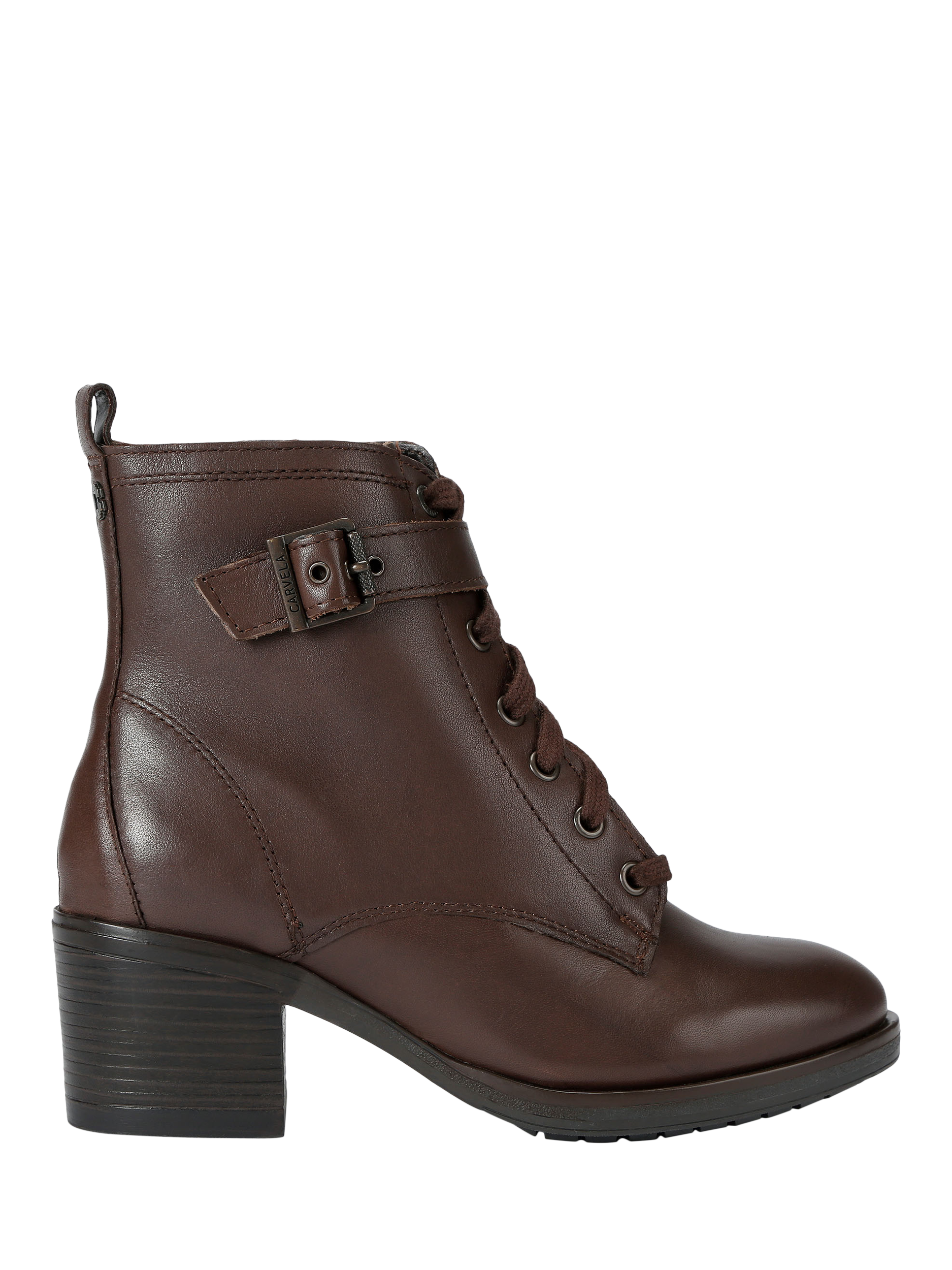Product image 1 of 4, which shows Carvela Snug Leather Ankle Boots, Brown, 3