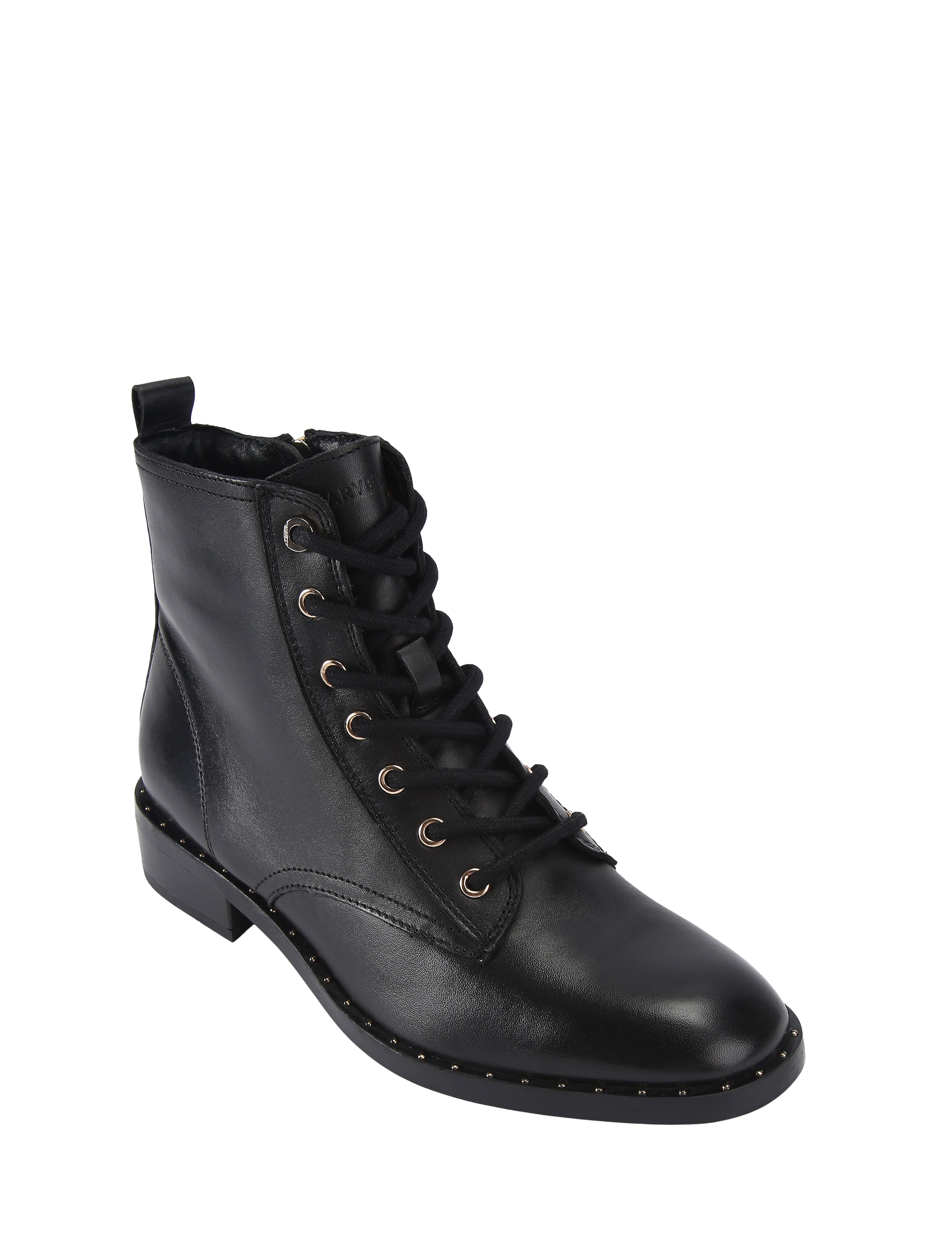 Product image 3 of 6, which shows Carvela Studio Spike Leather Ankle Boots, Black, 3