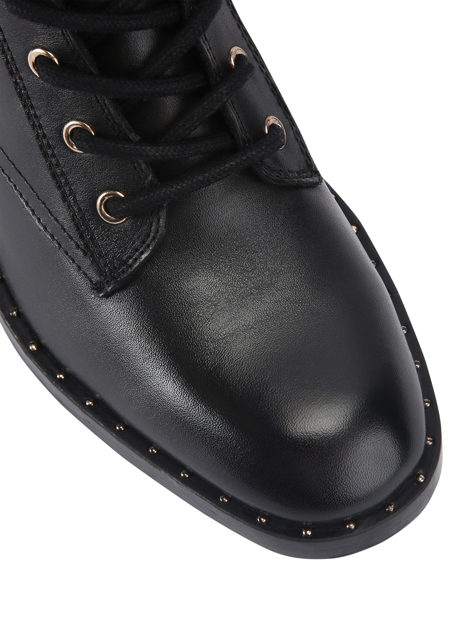 Product image 6 of 6, which shows Carvela Studio Spike Leather Ankle Boots, Black, 3