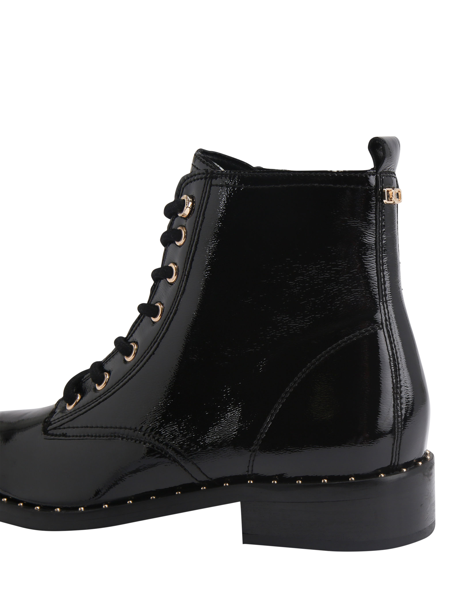 Product image 4 of 6, which shows Carvela Studio Spike Patent Leather Ankle Boots, Black, 3