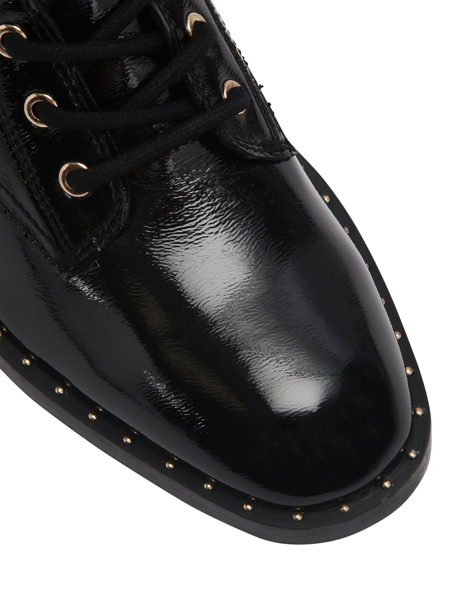 Product image 6 of 6, which shows Carvela Studio Spike Patent Leather Ankle Boots, Black, 3