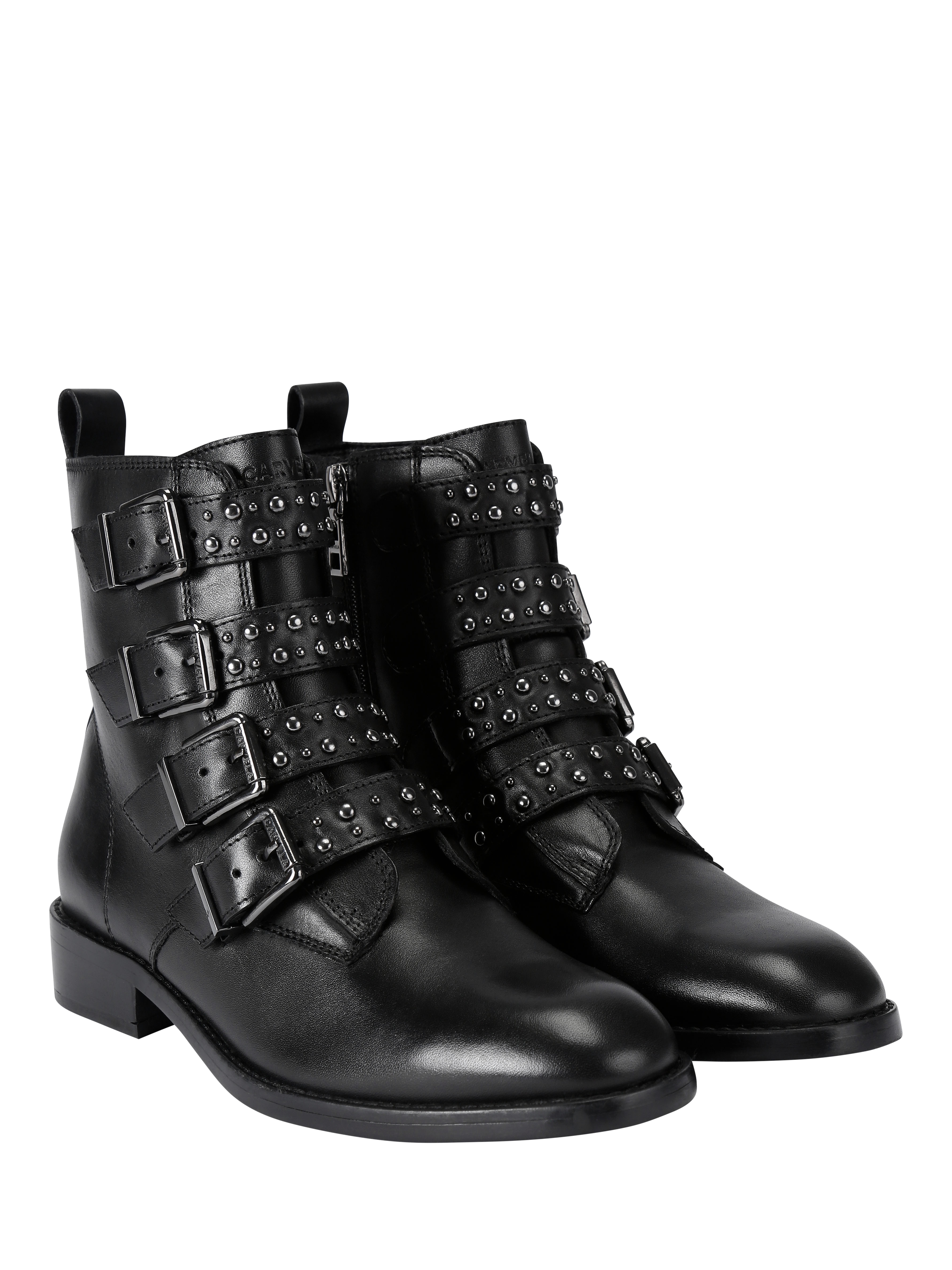 Product image 5 of 6, which shows Carvela Studio Strap Leather Ankle Boots, Black, 3