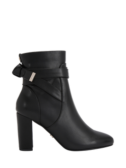 Carvela Tempt Wide Fit Heeled Ankle Boots, Black, Black/Comb