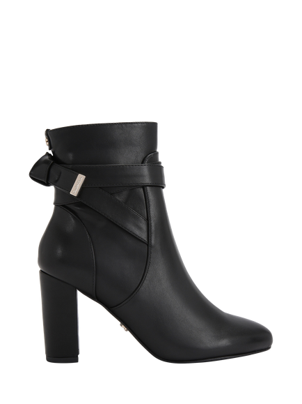 Carvela Tempt Wide Fit Heeled Ankle Boots, Black, Black/Comb