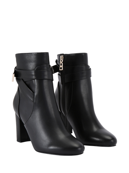 Carvela Tempt Wide Fit Heeled Ankle Boots, Black - view 2, Black/Comb