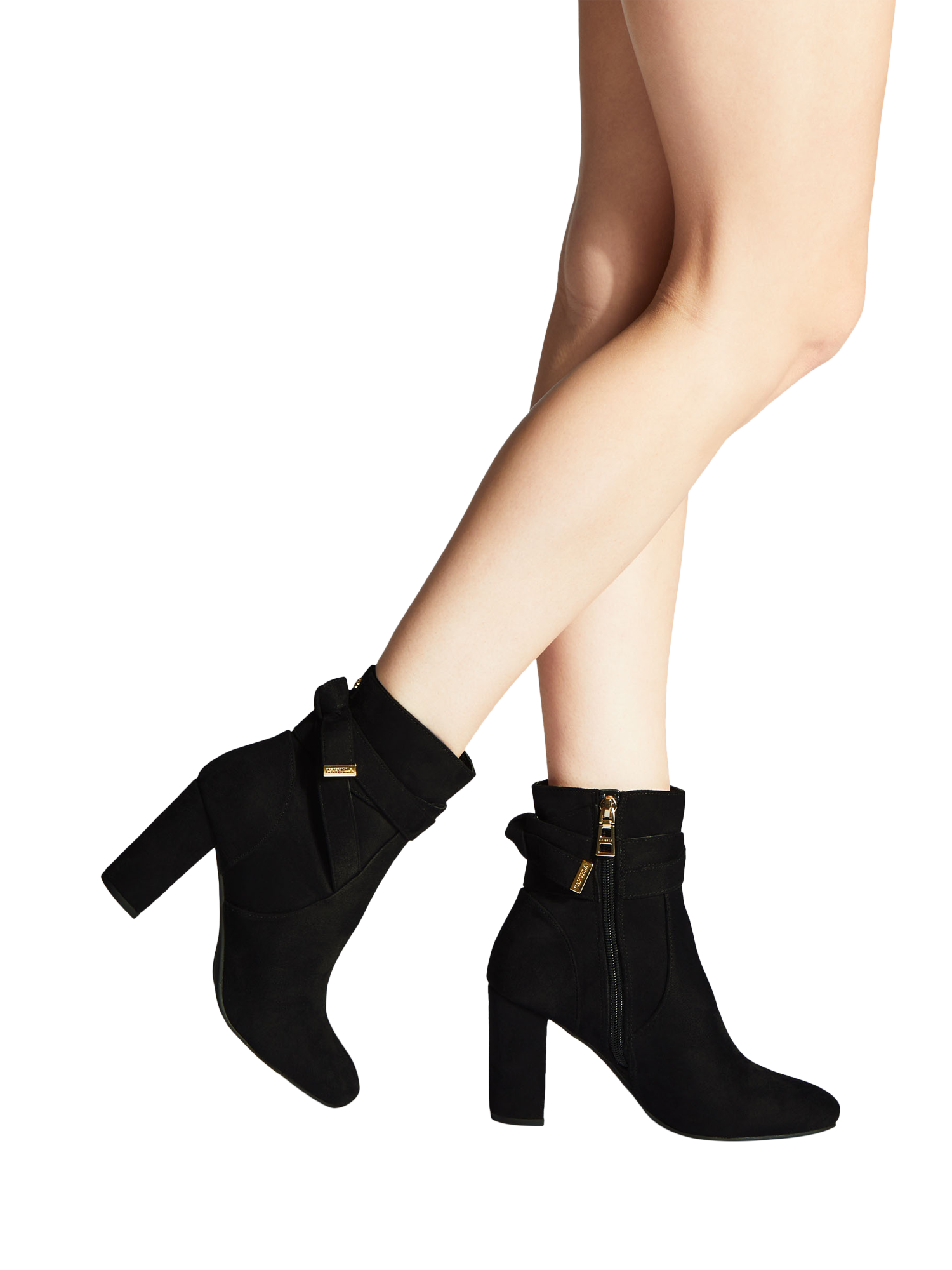 Product image 2 of 5, which shows Carvela Tempt Wide Fit Ankle Boots, Black, 3