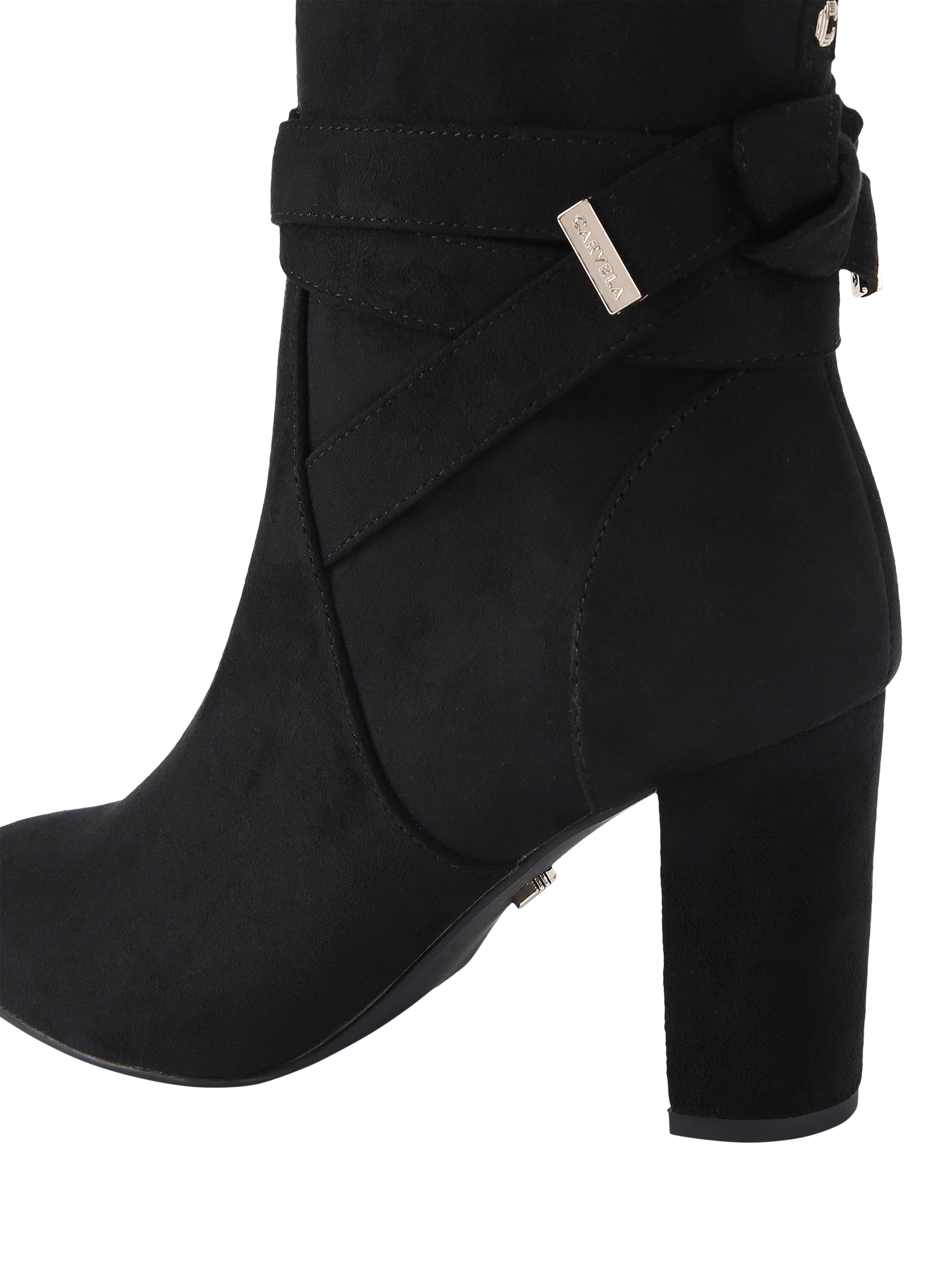 Product image 5 of 5, which shows Carvela Tempt Wide Fit Ankle Boots, Black, 3
