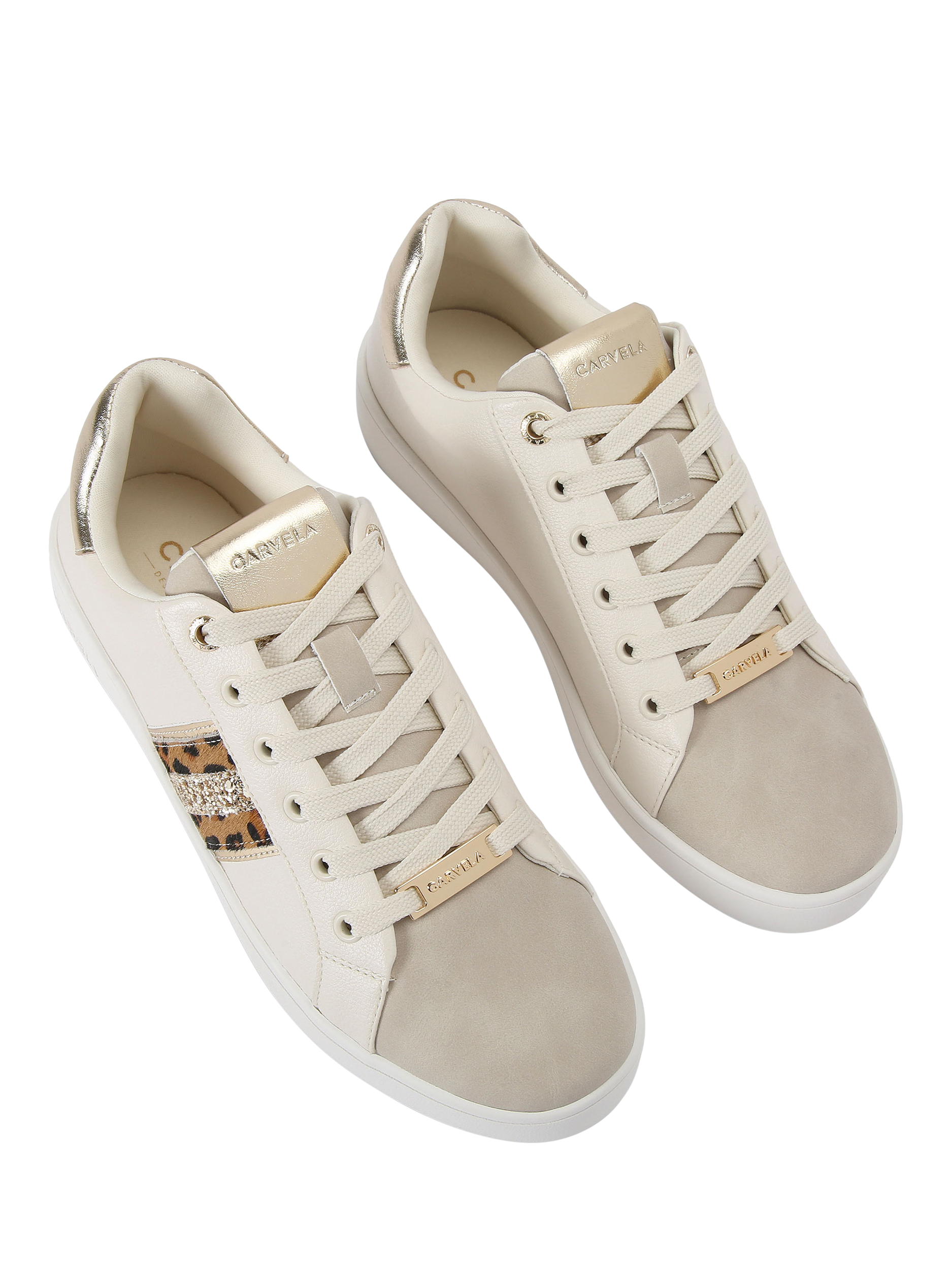 Product image 3 of 4, which shows Carvela Rapid Trainers, White/Other, 3