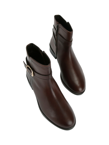 Carvela Pienza Wide Fit Leather Ankle Boots, Brown - view 2, Brown