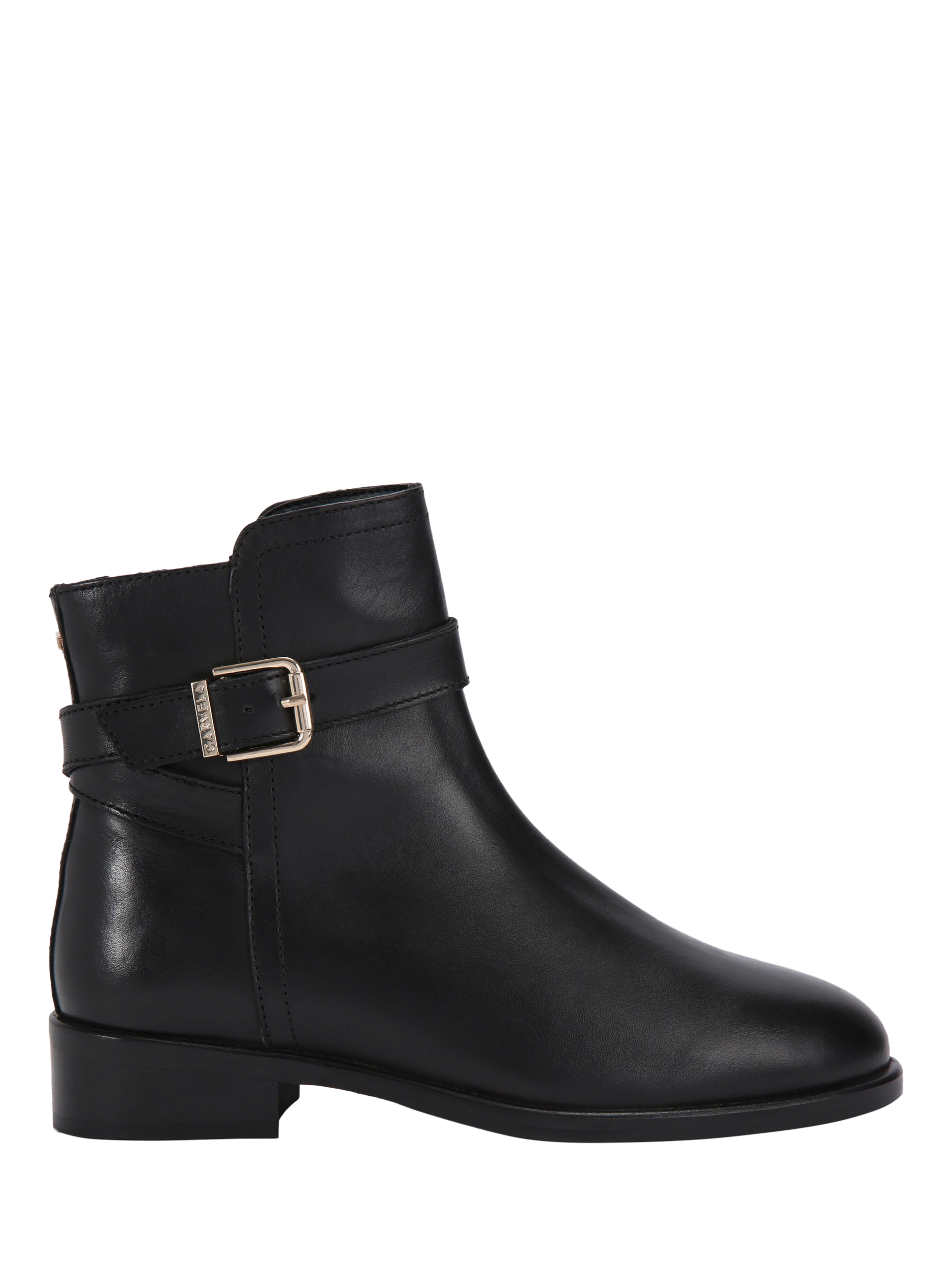 Carvela Pienza Wide Fit Leather Ankle Boots, Black