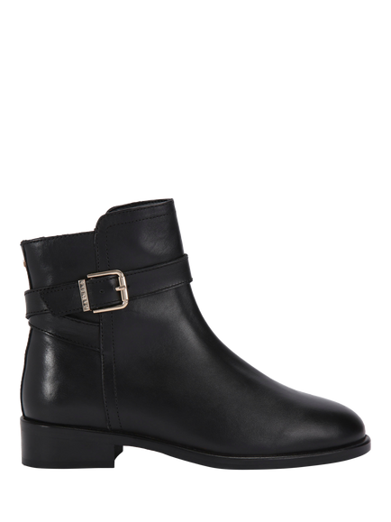 Carvela Pienza Wide Fit Leather Ankle Boots, Black, Black