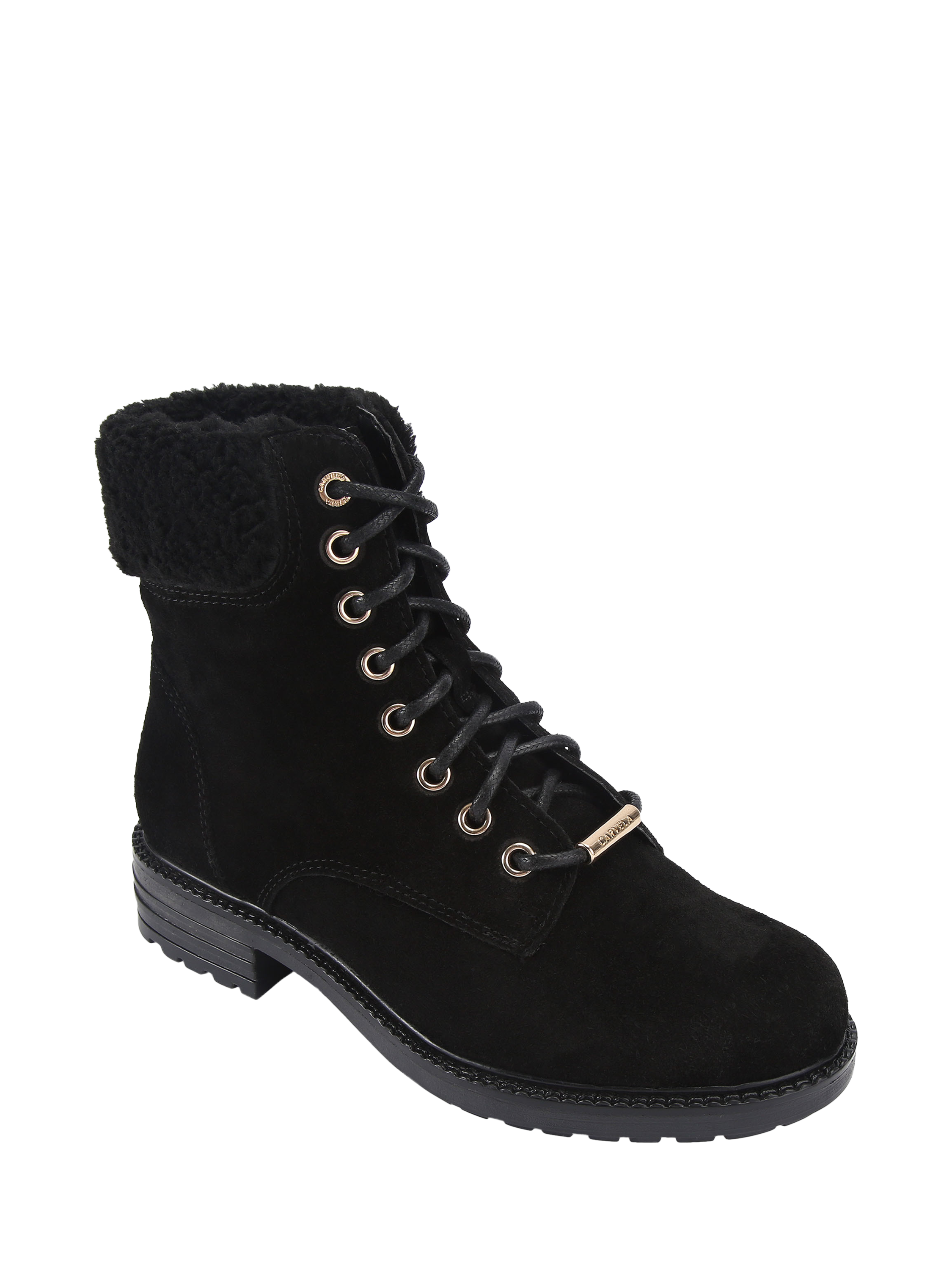 Product image 2 of 4, which shows Carvela Russ Suede Ankle Boots, Black, 3