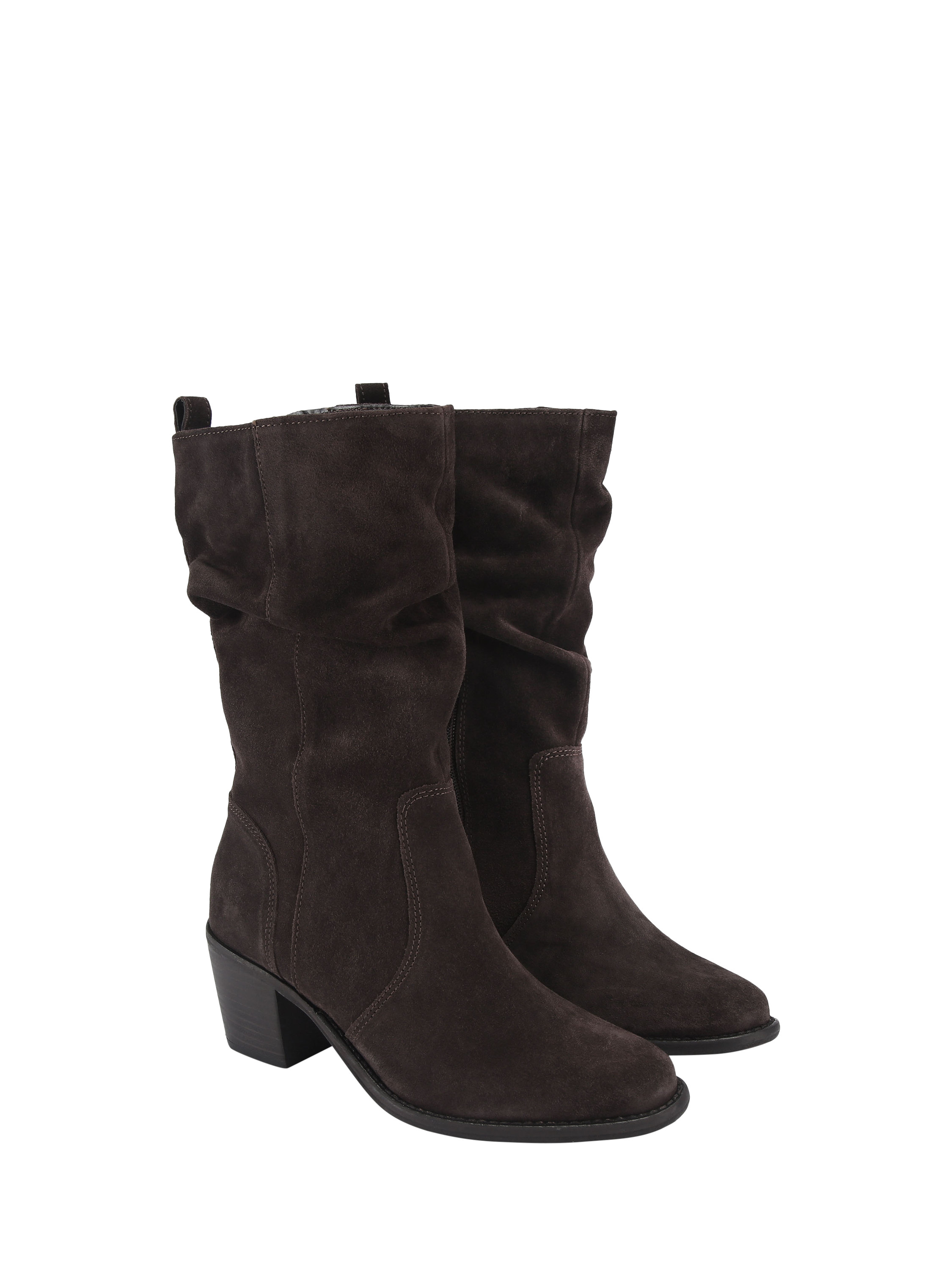 Product image 3 of 4, which shows Carvela Secil Suede Calf Boots, Dark Grey, 3