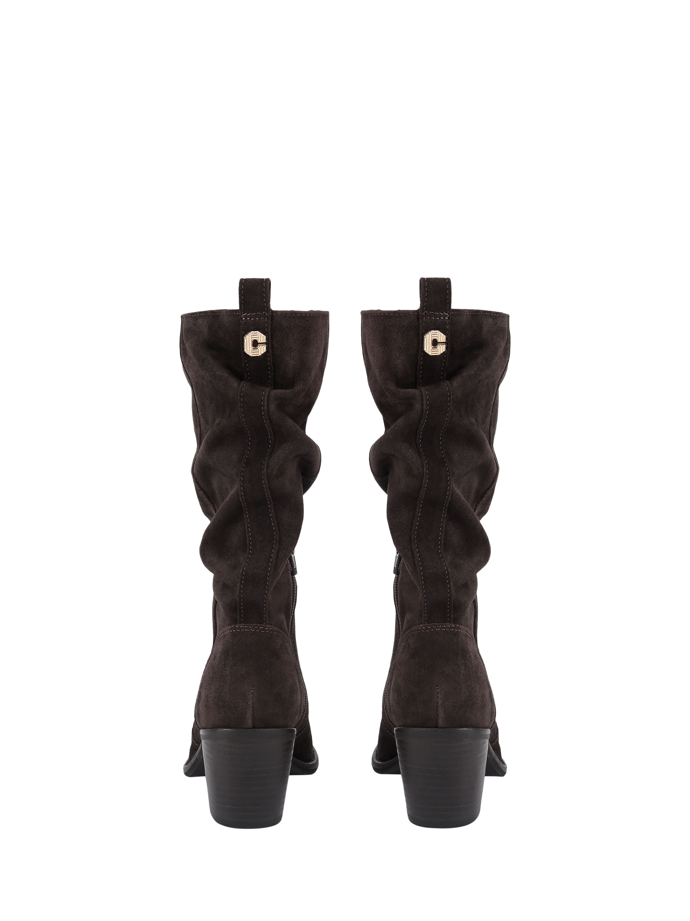 Product image 4 of 4, which shows Carvela Secil Suede Calf Boots, Dark Grey, 3