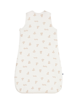 Petit Bateau Baby Cotton Blend Sleeping Sack, Marshmallow/Brun - view 2, Marshmallow/Brun