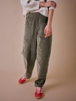 Cape Cove Barrel Leg Corduroy Trousers, Green, Green