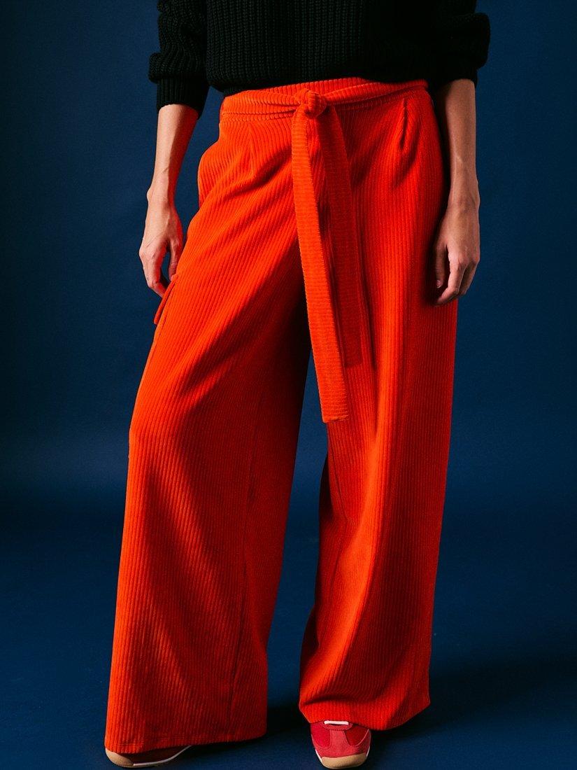 Product image 1 of 6, which shows Cape Cove Marley Corduroy Trousers, Red, XS