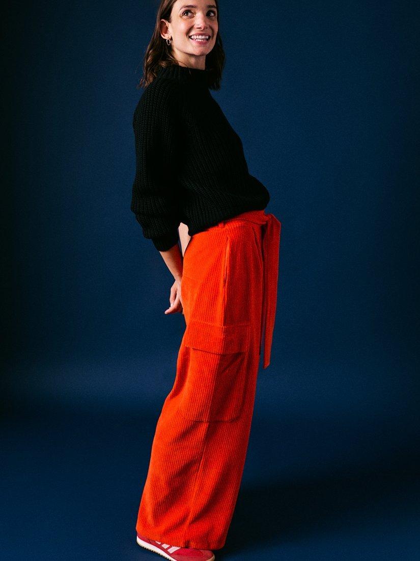 Product image 5 of 6, which shows Cape Cove Marley Corduroy Trousers, Red, XS