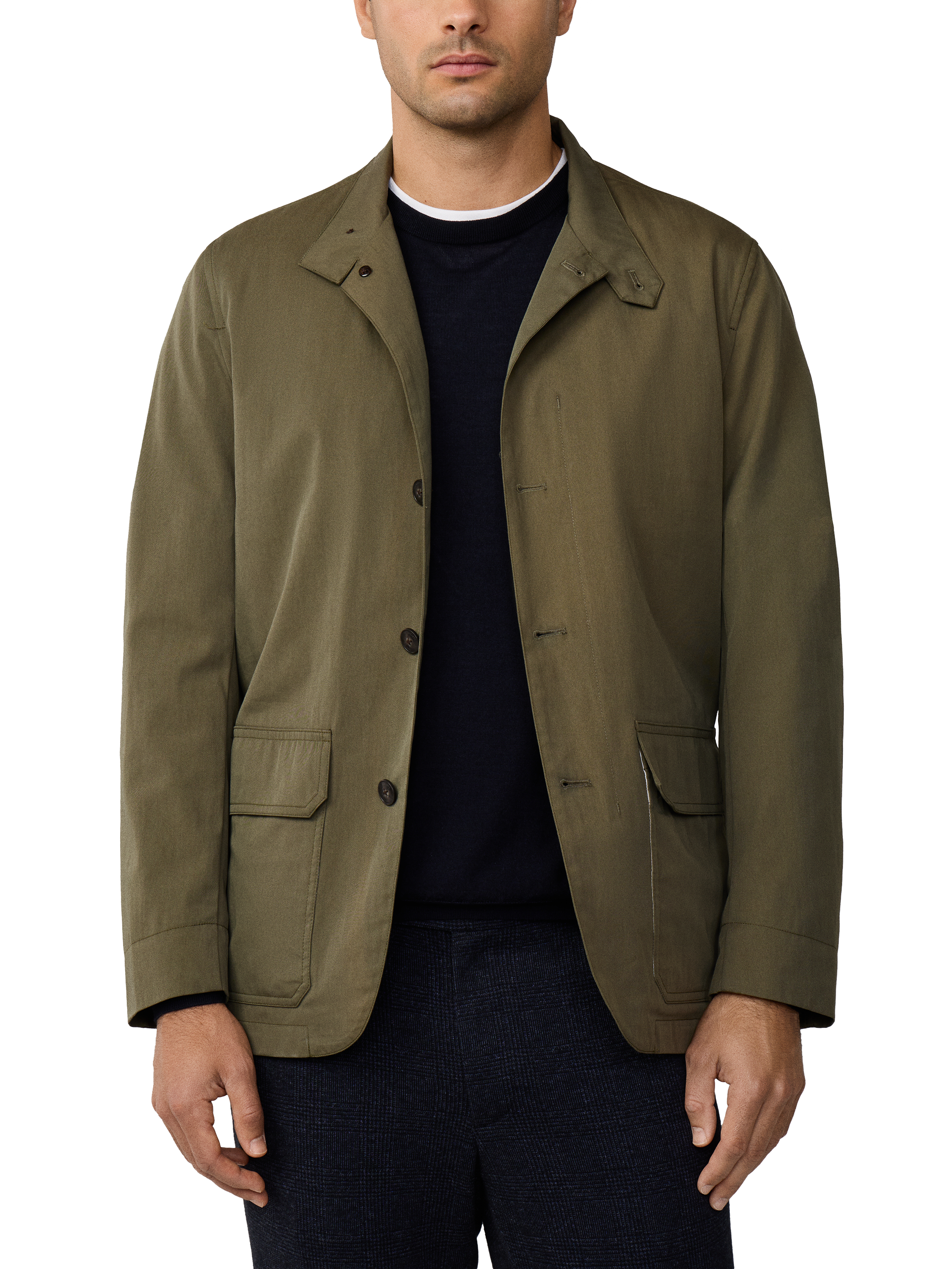 Product image 1 of 8, which shows Hackett London Lightweight Pocket Blazer, Cargo Green, XXL