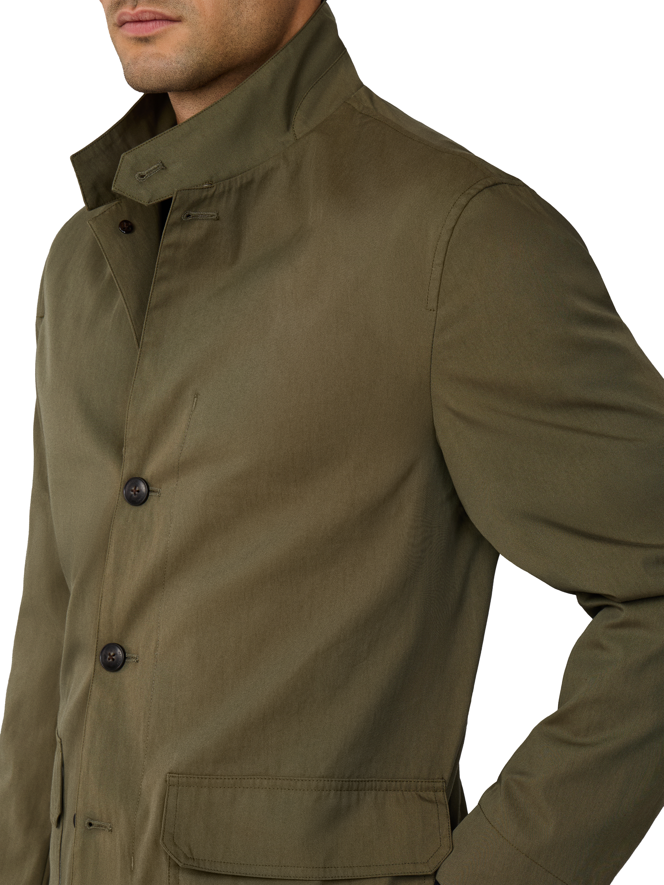 Product image 5 of 8, which shows Hackett London Lightweight Pocket Blazer, Cargo Green, XXL