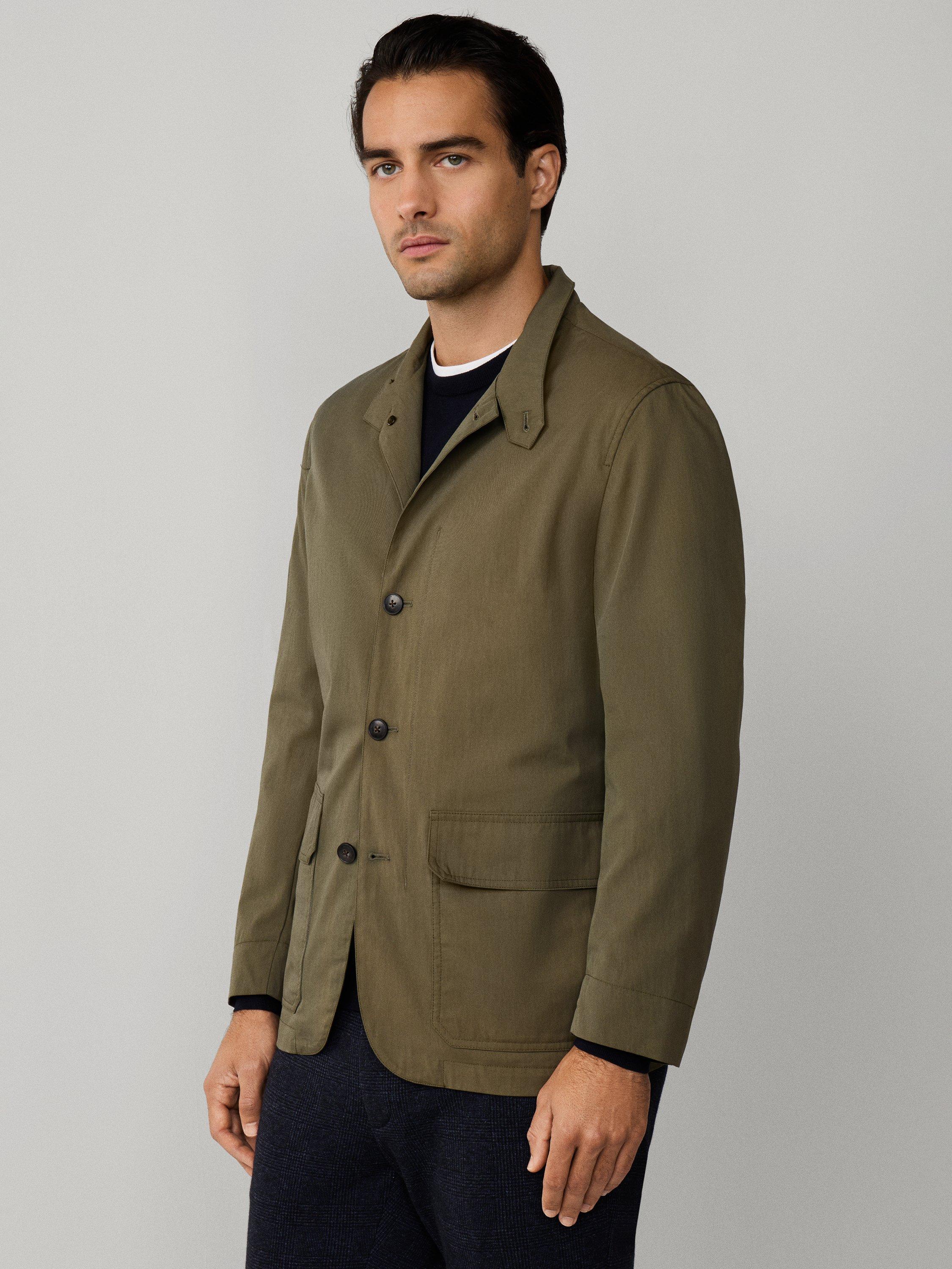 Product image 7 of 8, which shows Hackett London Lightweight Pocket Blazer, Cargo Green, XXL