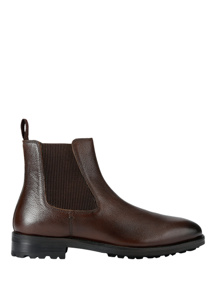 KG Kurt Geiger Phoenix Leather Ankle Boots, Brown, Brown