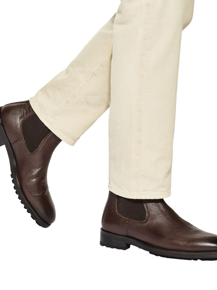 KG Kurt Geiger Phoenix Leather Ankle Boots, Brown - view 2, Brown