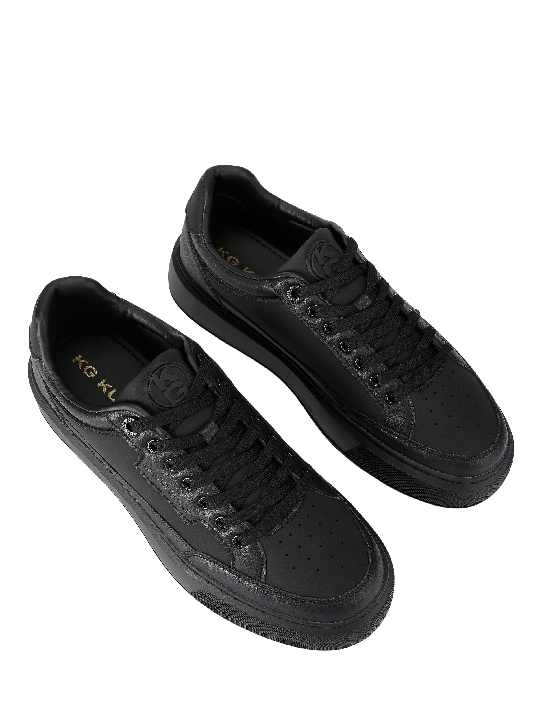 Product image 3 of 4, which shows KG Kurt Geiger Kinsley Retro Lace Up Trainers, Black, 7