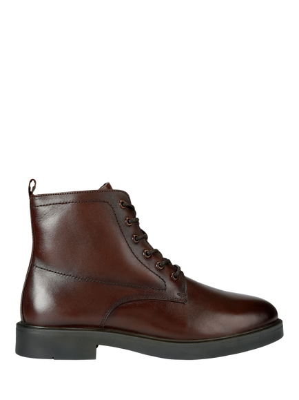 KG Kurt Geiger Douglas Lace Up Leather Ankle Boots, Brown, Brown