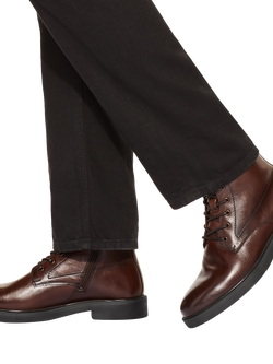 KG Kurt Geiger Douglas Lace Up Leather Ankle Boots, Brown - view 2, Brown