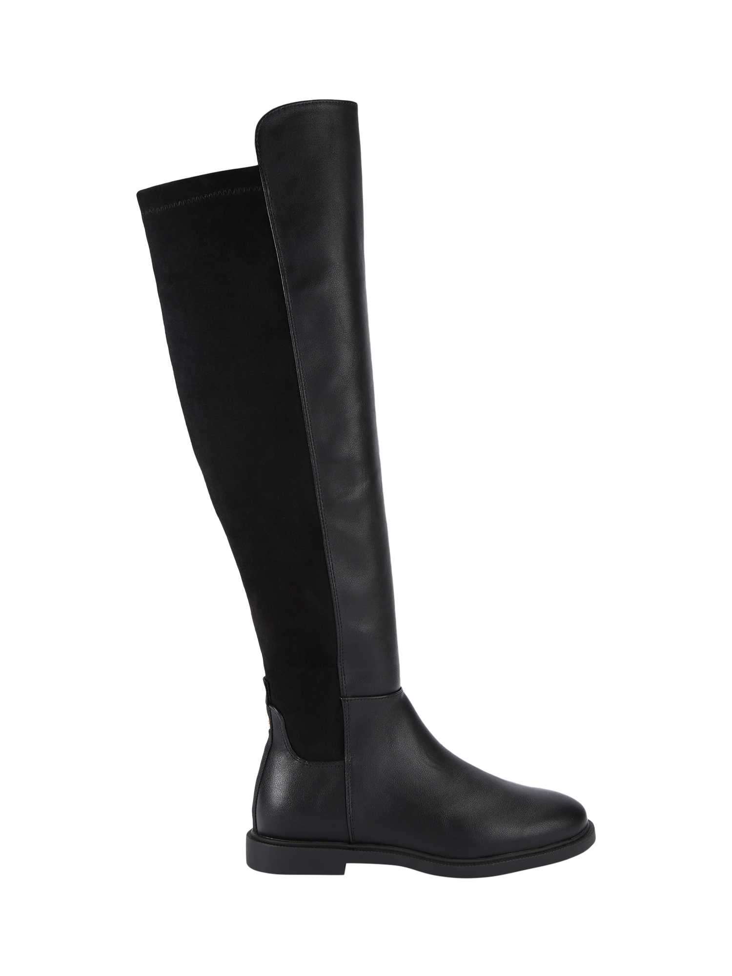 Product image 1 of 4, which shows KG Kurt Geiger Stratton Canvas Knee High Boots, Black, 3