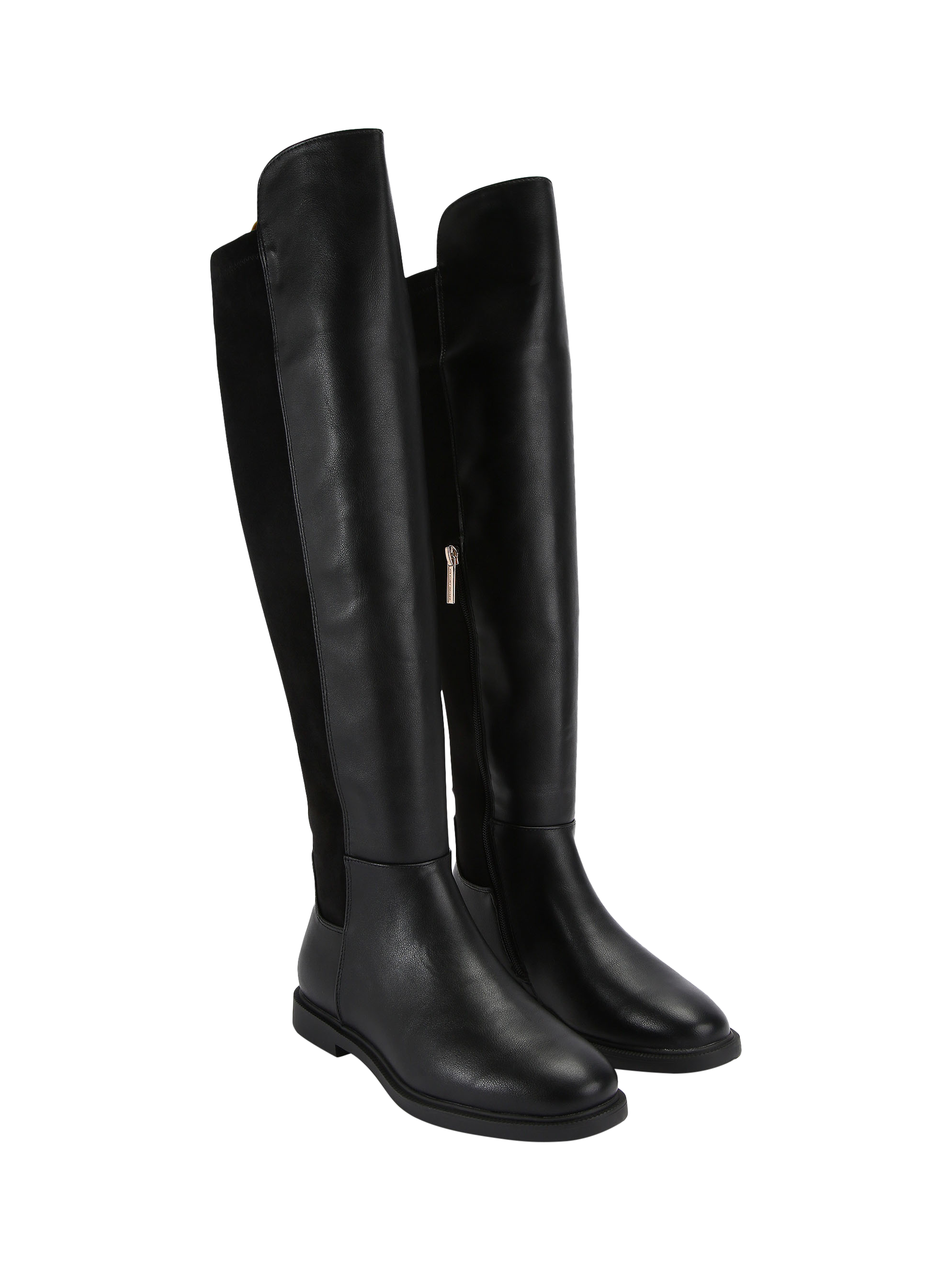 Product image 3 of 4, which shows KG Kurt Geiger Stratton Canvas Knee High Boots, Black, 3
