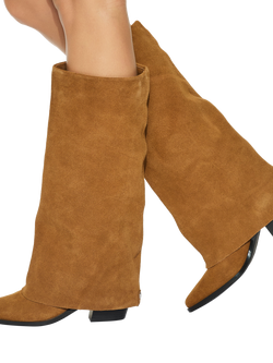 KG Kurt Geiger Telling 2 Suede Knee High Boots - view 2, Tan